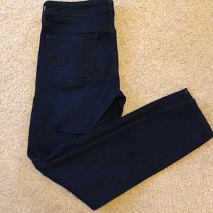 Dark Wash American Eagle Super Low Rise Jegging